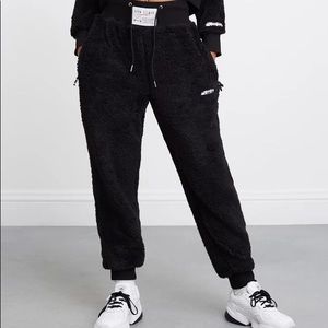 Black Fleece Jogger Pants